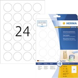 HERMA 4236 Verschlussetikett rund 40mm tr 600 St./Pack.