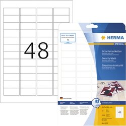 HERMA 4232 Etikett Sicherheit 45,7x21,2mm weiß 1.200 St./Pack.