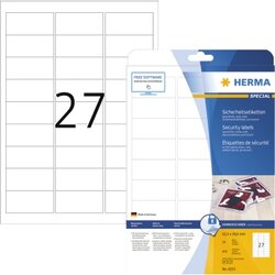 HERMA 4233 Etikett Sicherheit 63,5x29,5mm weiß 675 St./Pack.