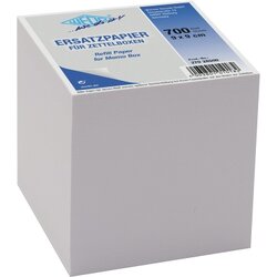 WEDO® 27026500 Zettelboxeinlage 9x9cm weiß 700 Bl./Pack.
