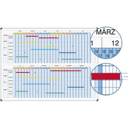 Ultradex 800070 Magnettafel Jahresplaner 1200x900mm Halbjahresformat
