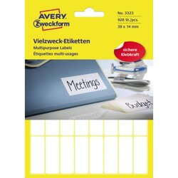 Avery Zweckform 3323 Vielzwecketikett 38x14mm weiß 928 St./Pack.