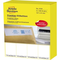 Avery Zweckform 3436 Frankieretikett Einzel 157x41mm 900 St./Pack.