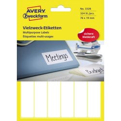 Avery Zweckform 3328 Etikett 76x19mm weiß 324St 