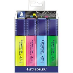 STAEDTLER® 364 WP4 Textmarker classic 1-5mm sort. 4 St./Pack.