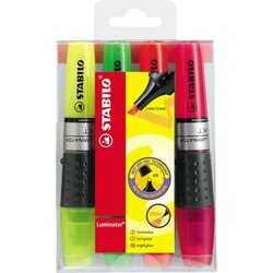 STABILO® 71/4 Textmarker Luminator  2+5mm sort 4St