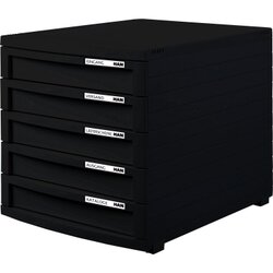 HAN 1505-13 Schubladenbox CONTUR  A/B/C4 5xSchub geschl sw/sw