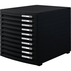 HAN 1510-13 Schubladenbox CONTUR  A/B/C4 10xSchub geschl sw/sw