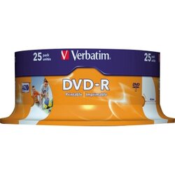 Verbatim 43538 DVD-R 16x 4,7GB 120Min. Spindel 25 St./Pack.