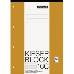BRUNNEN 1042926 Kieserblock A4 50Bl Lin23 rau 