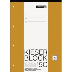 BRUNNEN 1042925 Kieserblock A4 50Bl Lin22 kar 