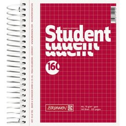BRUNNEN 1067392 Collegeblock Student DIN A6 160Bl. kariert weiß