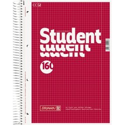 BRUNNEN 1067728 Collegeblock Student DIN A4 160Bl. kariert weiß