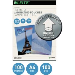 Leitz 74800000 Laminierfolie A4 UDT 100mic glasklar 100 St./Pack.