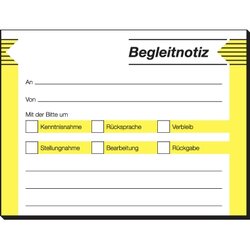 SIGEL HF142 Haftformular Begleitnotiz 100x75mm 50Blatt