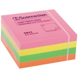 Soennecken 5815 Haftnotizwürfel 75x75mm 400Blatt neonfarben