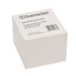 Soennecken 5807 Zettelboxeinlage 97x97x82mm weiß 720 Bl./Pack.