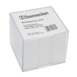 Soennecken 5806 Zettelbox 105x105x91mm transparent +Inhalt