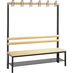 C+P 8051110S10000 Garderobenbank Schuhrost 1710x1500x403mm sgr