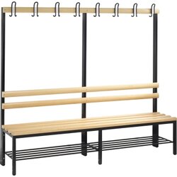 C+P 8052110S10007 Garderobenbank Schuhrost 1710x1960x403mm sgr