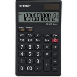 Sharp EL124TWH Tischrechner EL-124TWH schwarz 