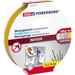 tesa® 55741-00001 tesa Montageband Powerbond Indoor 19mmx5m