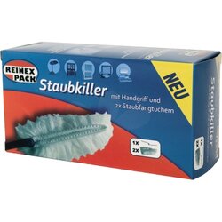 REINEX 8173 Staubmagnet Staubkiller Handgriff +2Tücher