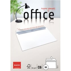 ELCO 7446012 Briefumschlag Office C6 oF hk weiß 50 St./Pack.