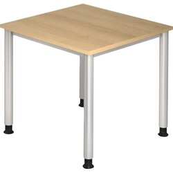 Hammerbacher VHS08/E/S Schreibtisch 80x80cm eiche 