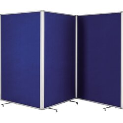 magnetoplan® 1112003 Raumteiler 3-teilig Filz blau 