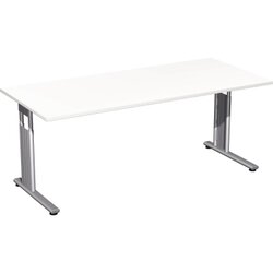 Geramöbel S-617146-WS SchreibtischC-Fuß Flex 180x80x82mm weiß/si