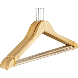 WENKO 64030100 Wenko Kleiderbügel Hotel Holz 4 St./Pack.