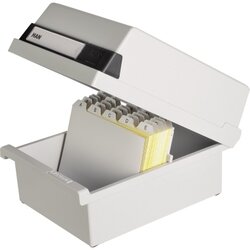 HAN 966-11 Karteikasten DIN A6 quer max. 800Karten PS lichtgrau