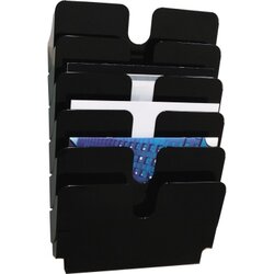 DURABLE 1700014061 Prospekthalter FLEXIPLUS A4 quer 6Fächer sw