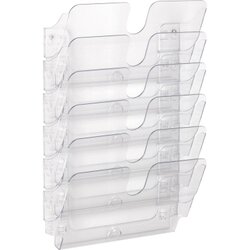 DURABLE 1700014401 Prospekthalter FLEXIPLUS A4 quer 6Fächer tr