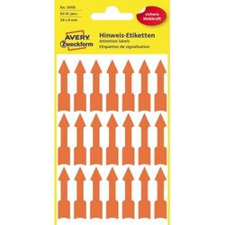 Avery Zweckform 3008 Hinweisetikett Pfeil leuchtorang 63 St./Pack.