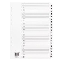 Soennecken 1607 Register Mylar 1-20 weiß 