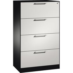 C+P 146023412S10169 Hängeregistraturschrank Asisto A4 2bahnig sgr/lgr