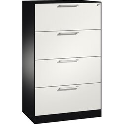 C+P 146023412S10148 Hängeregistraturschrank Asisto A4 2bahnig sgr/rws