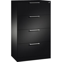 C+P 146023412S10106 Hängeregistraturschrank Asisto A4 2bahnig sgr/sgr