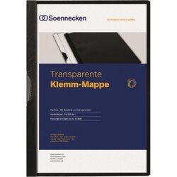 Soennecken 3320 Klemmmappe DIN A4 bis 30Blatt PVC schwarz