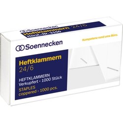 Soennecken 3150 Heftklammern 24/6 verkupfert 1.000 St./Pack.
