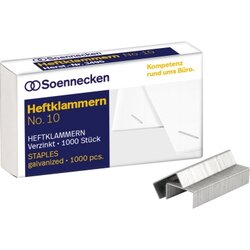 Soennecken 3495 Heftklammern Nr.10 verzinkt 1.000 St./Pack.