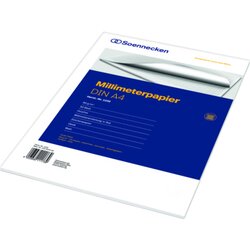 Soennecken 1232 Millimeterblock DIN A4 Bücherpapier 50Blatt rot