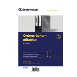 Soennecken 66309 Ordneretikett breit/kurz sk weiß 400 St./Pack.