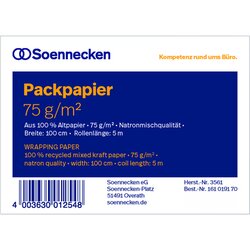 Soennecken Packpapierrolle 100 cm x 5 m (B x L)