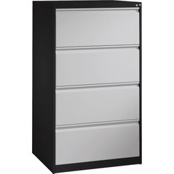 C+P 12934312S10019 Hängeregistraturschrank Acurado A4 4Schübe sgr/lgr