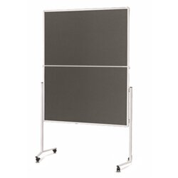 Soennecken 4870 Moderationswand klappbar Filz grau inkl. Rollen