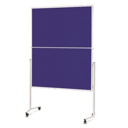 Soennecken 4869 Moderationswand klappbar Filz blau inkl. Rollen