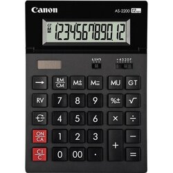 Canon AS-2200 Tischrechner 4584B001AB 12st. Solar/Batt. d.gr